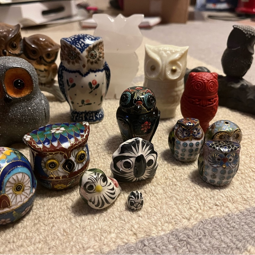 RESERVED for Trish- do not purchase! Vintage owl collection.